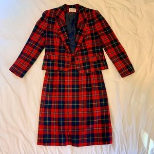 Vintage Pendleton Tartan skirt suit set